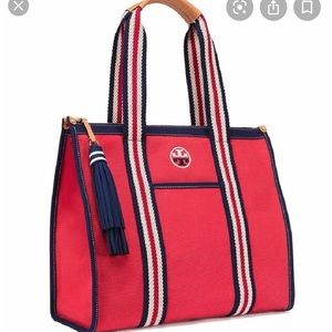 Authentic Tory Burch Canvas Tote